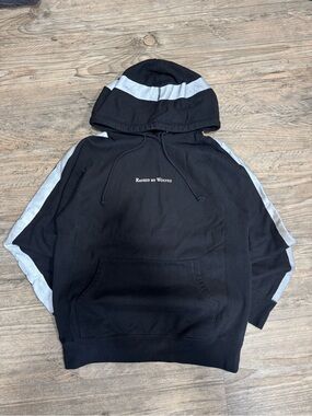 Raised by Wolves Black Hoodie with reflective stripes